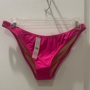 NEW…J.CREW Heritage High Leg Pink Bikini Bottom